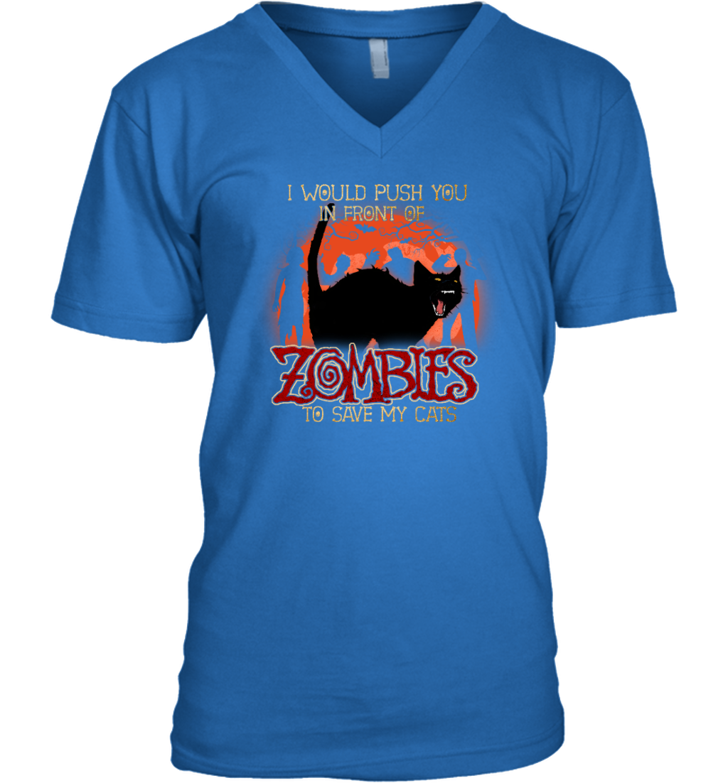 ETT1798s I Would Push You In Front Zombie To Save My Cats