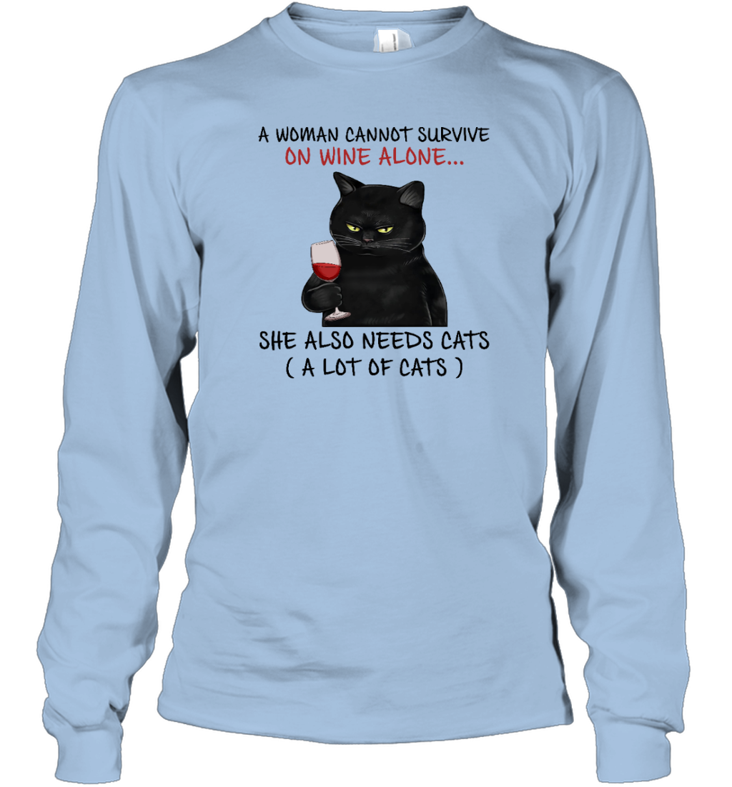 Miah1071_wine A Woman Cannot Survive On Wine Alone She Also Needs Cats