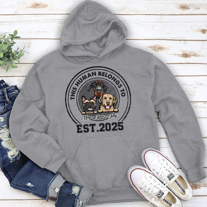 PST55 This Human Belongs To Dog Lovers-Personalized Custom