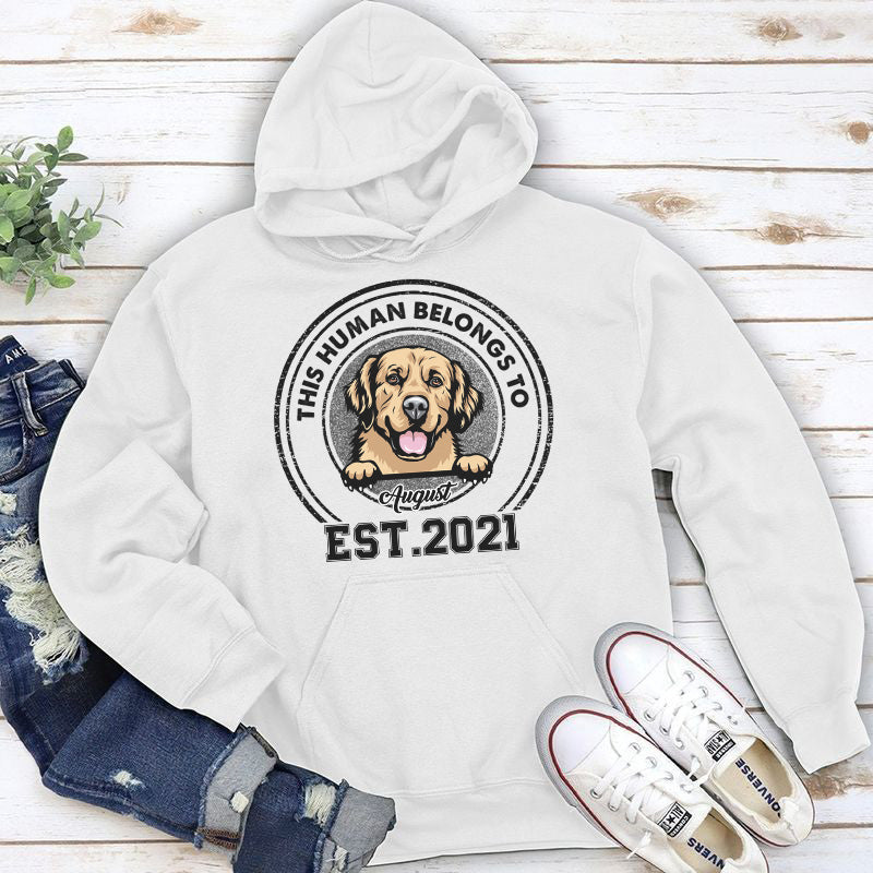 PST55 This Human Belongs To Dog Lovers-Personalized Custom