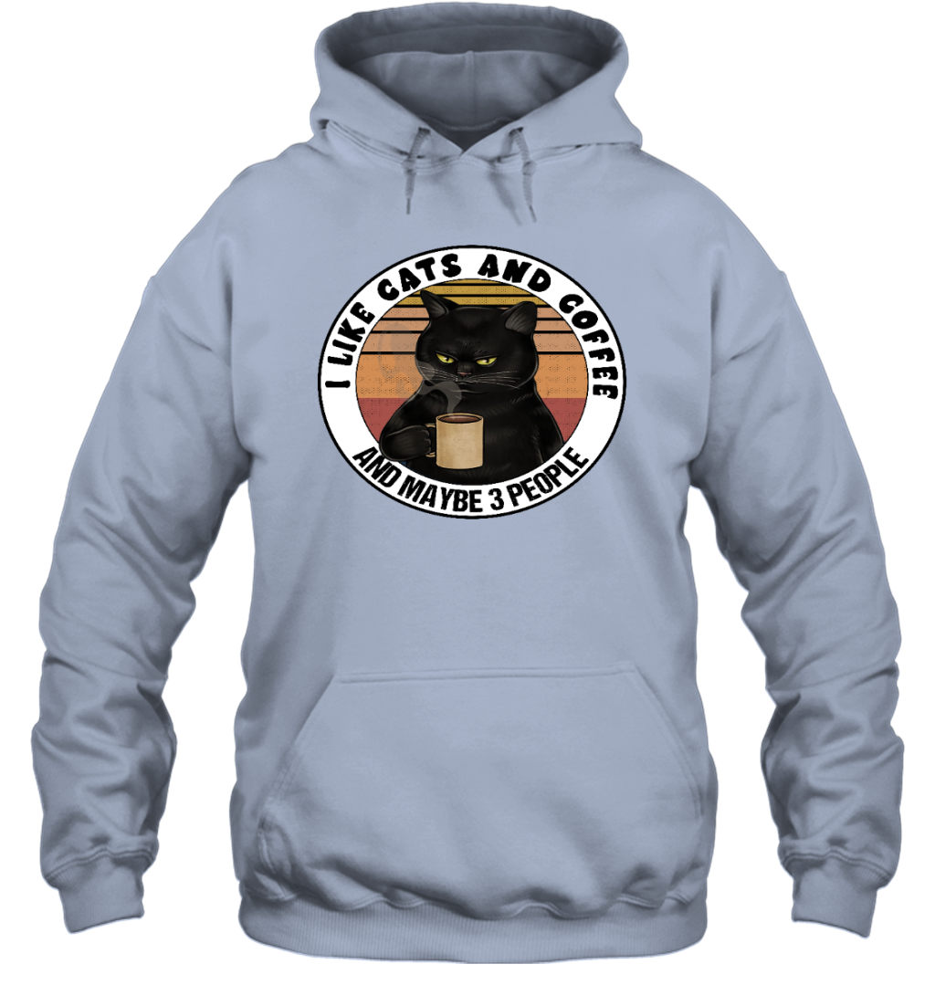 ETT915 I Love Cats And Coffee And Maybe 3 People