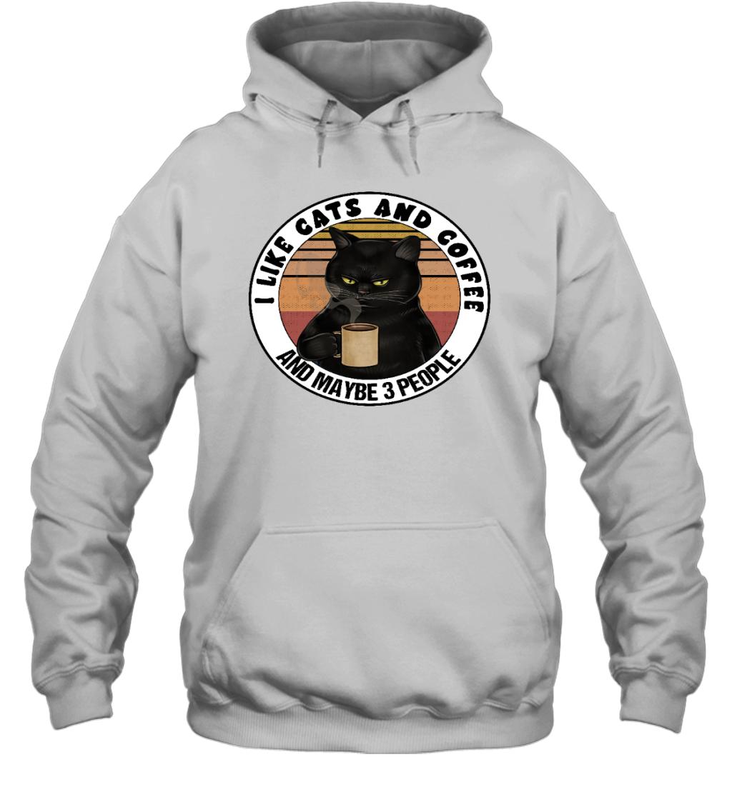 ETT915 I Love Cats And Coffee And Maybe 3 People