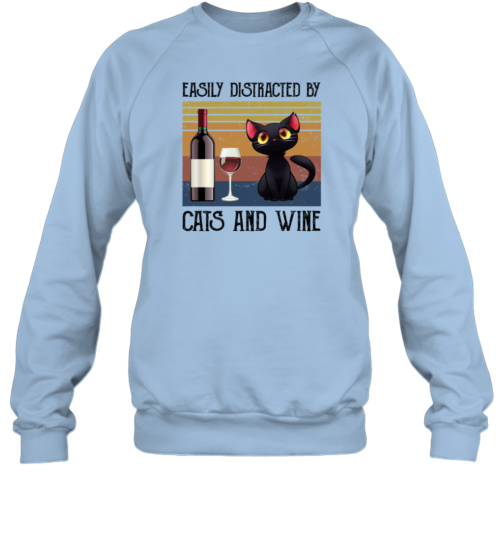 ETT262 Easily Distracted By Cats And Wine
