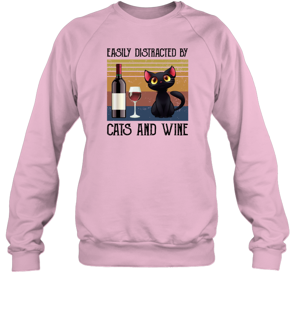 ETT262 Easily Distracted By Cats And Wine