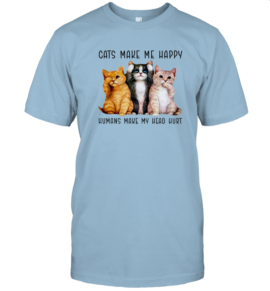 ETT420 Cats Make Me Happy Humans Make My Head Hurt
