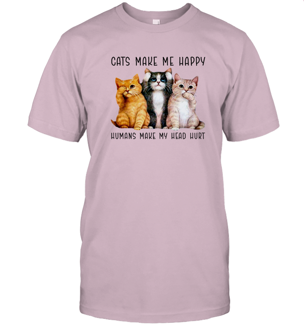 ETT420 Cats Make Me Happy Humans Make My Head Hurt