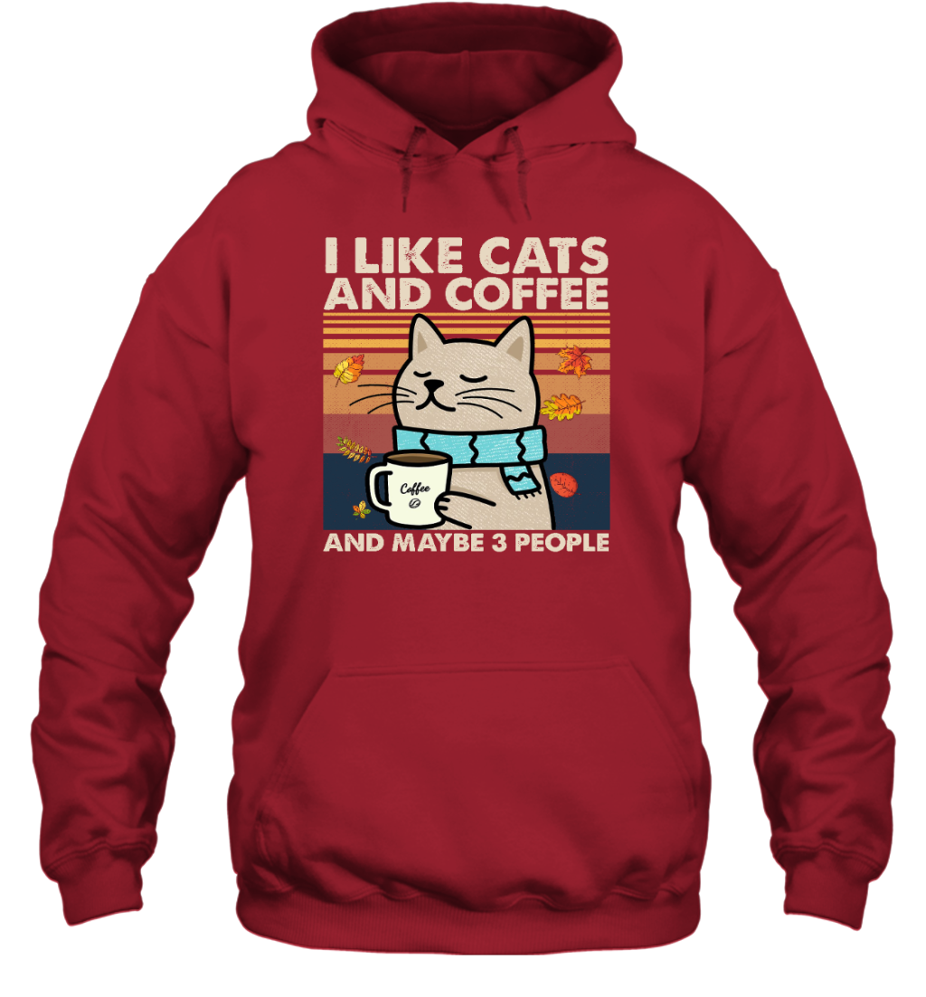 ETT1829 I Like Cats And Coffee And Maybe 3 People