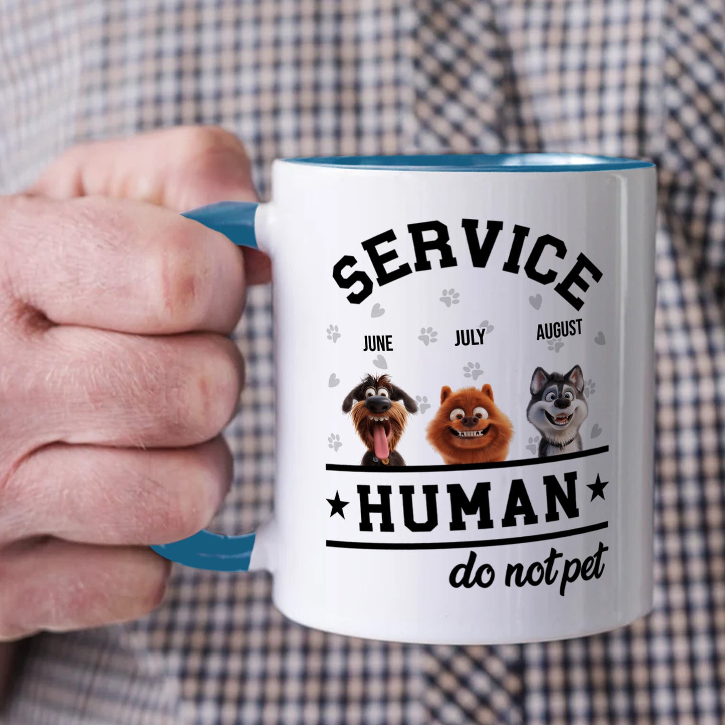PST61 Service Human Do not Pet Dog Lover - Personalized Custom Mug