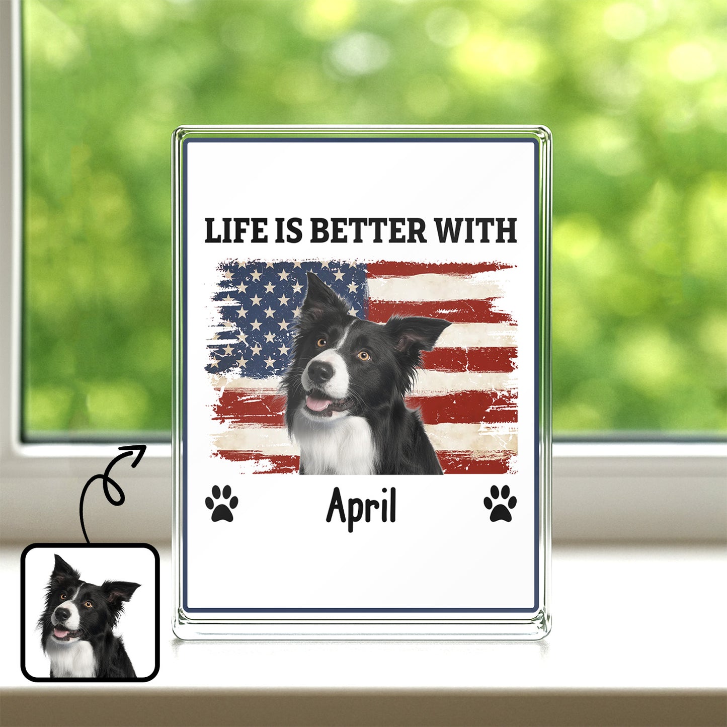 PSA02 Life Is Better With Personalized Photo Upload Custom Acrylic Plaque