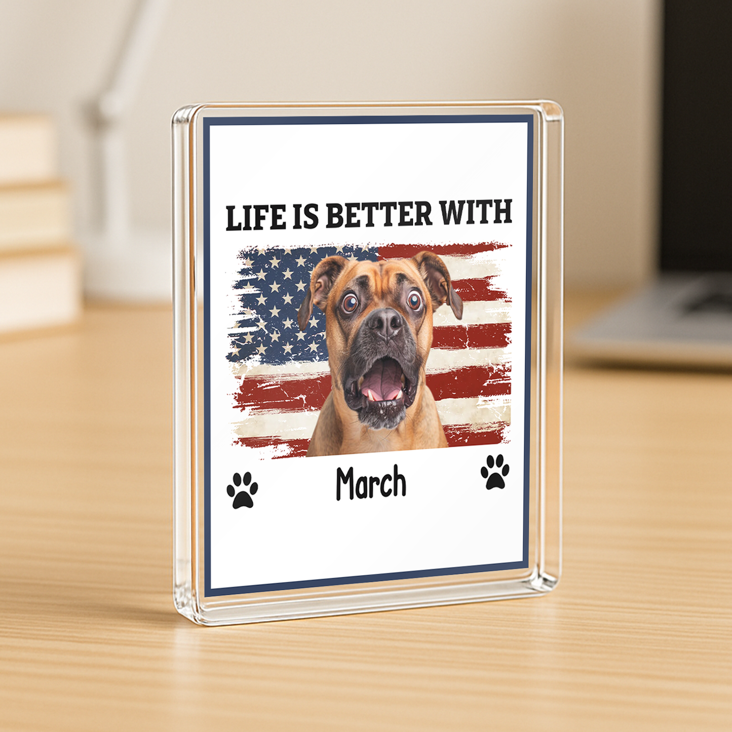 PSA02 Life Is Better With Personalized Photo Upload Custom Acrylic Plaque