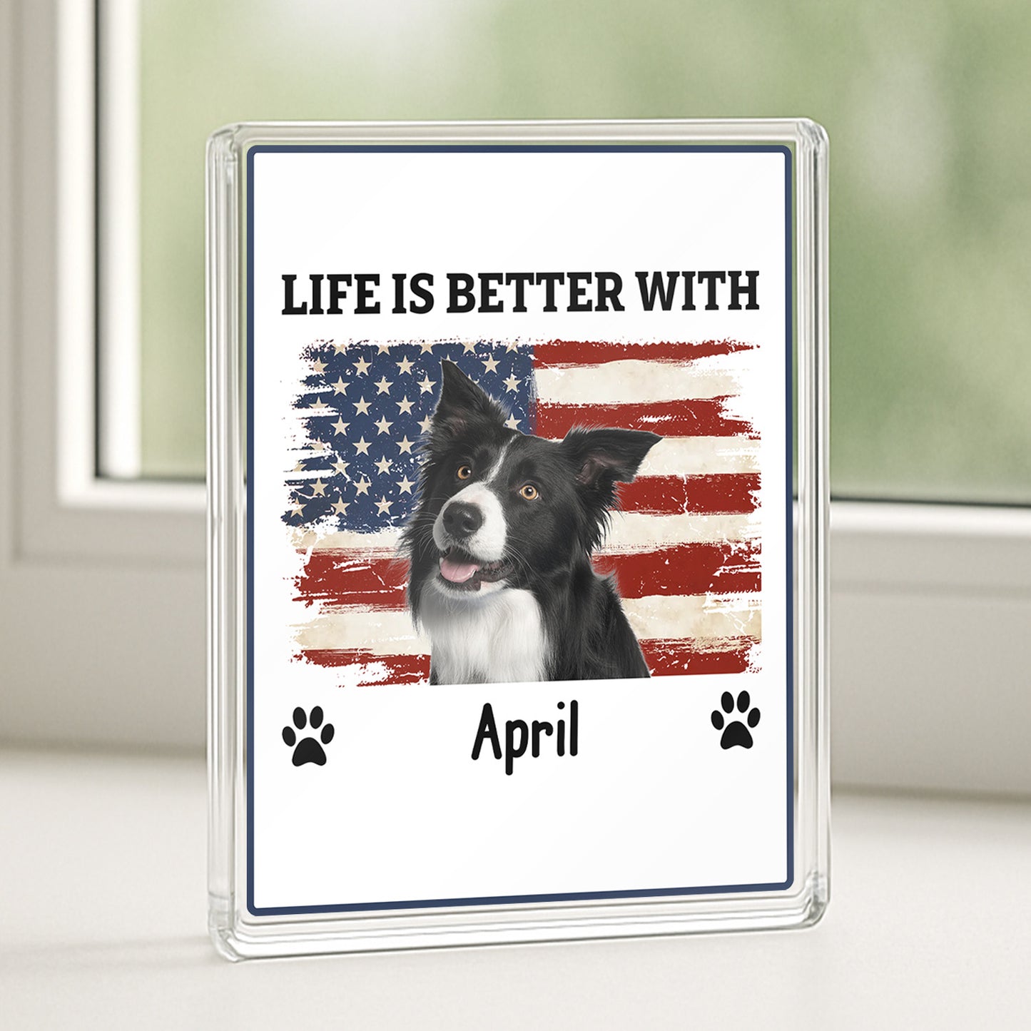 PSA02 Life Is Better With Personalized Photo Upload Custom Acrylic Plaque