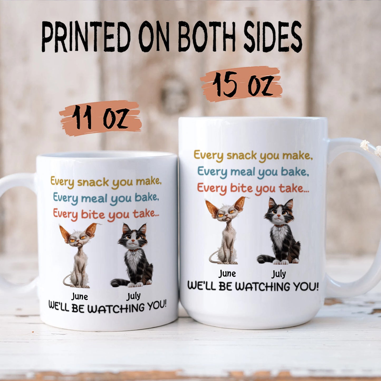 PST62 I'll Be Watching You Cat Lover - Personalized Custom Mug