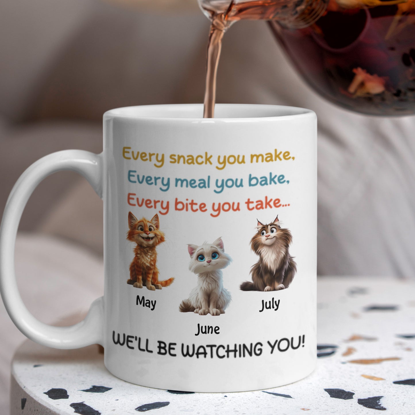 PST62 I'll Be Watching You Cat Lover - Personalized Custom Mug