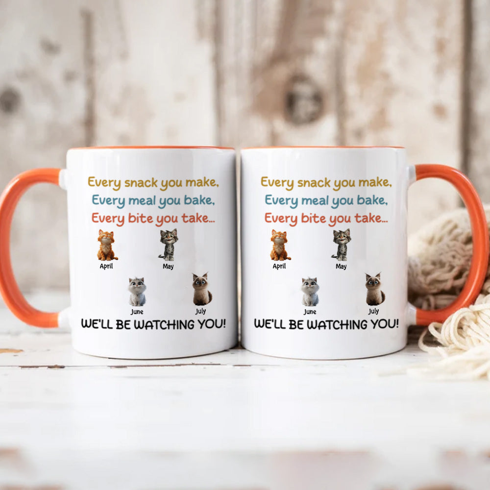 PST62 I'll Be Watching You Cat Lover - Personalized Custom Mug