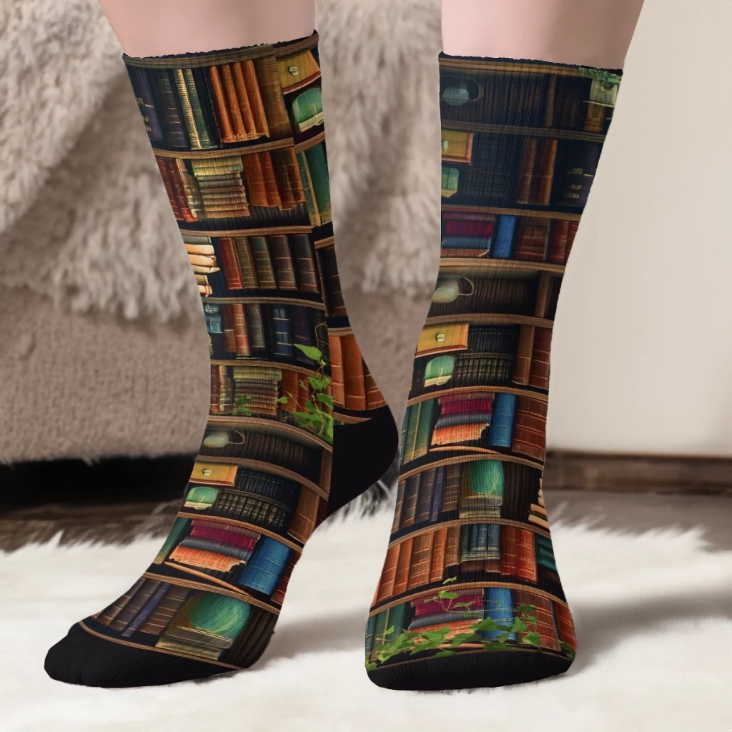 PSSO02 Just A Girl Who Loves Books Lover Bookworms-Personalized Custom Crew Socks