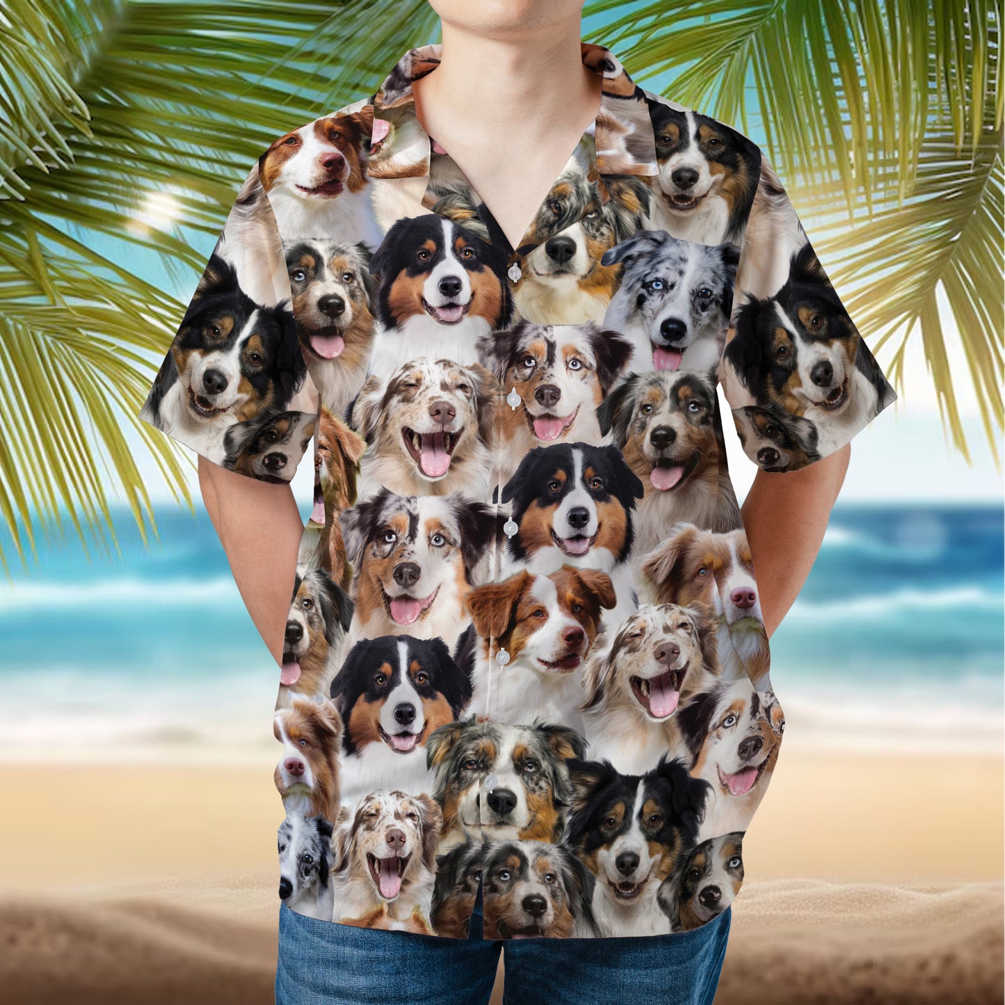 PSAH35 Australian Shepherds Hawaiian Shirt