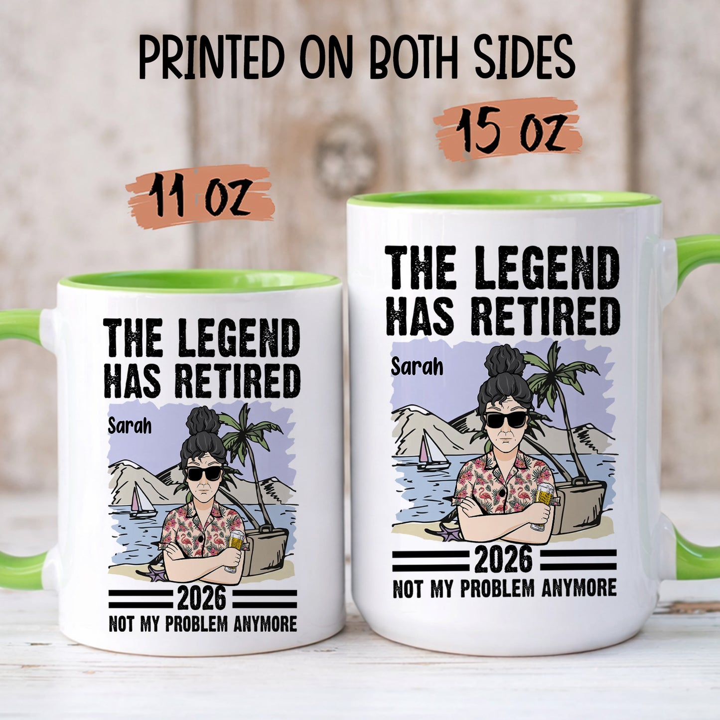 TPST178 The Legend Has Retired - Personalized White Mug Accent Mug