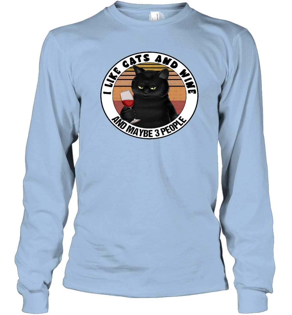 ETT919 I Love Cats And Wine And Maybe 3 People