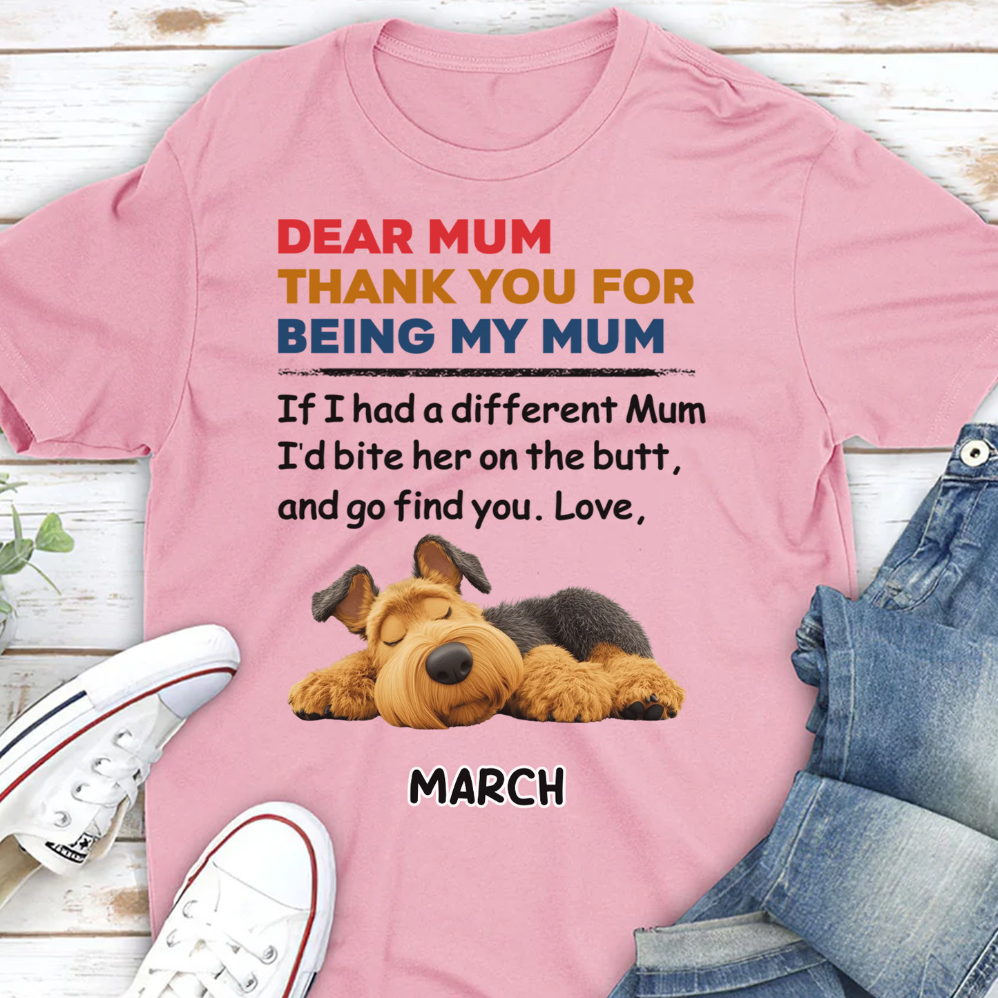 Miah1471 Thank You For Being My Mom Dad-Personalized Custom T-shirt