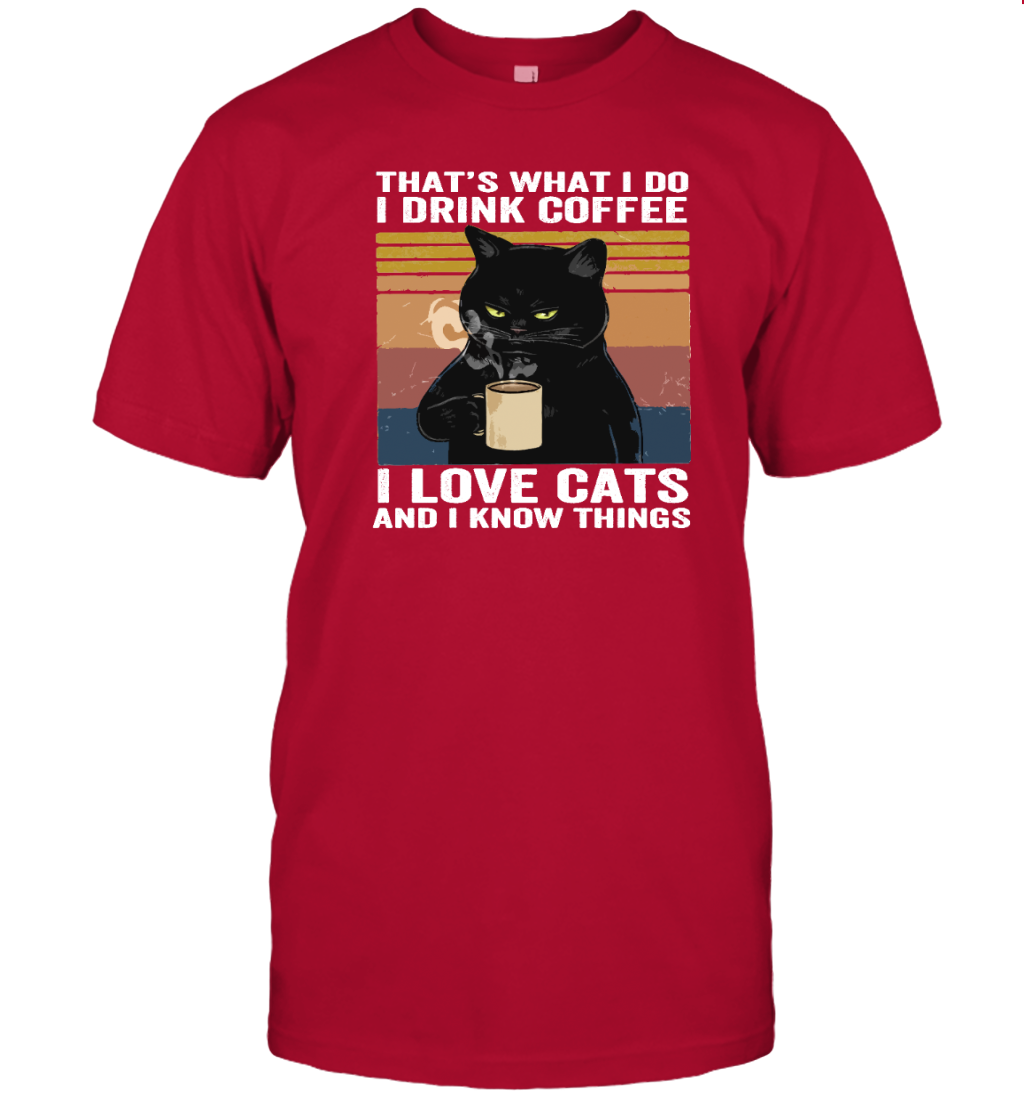ETT273a I Drink Coffee I Love Cats And I Know Things