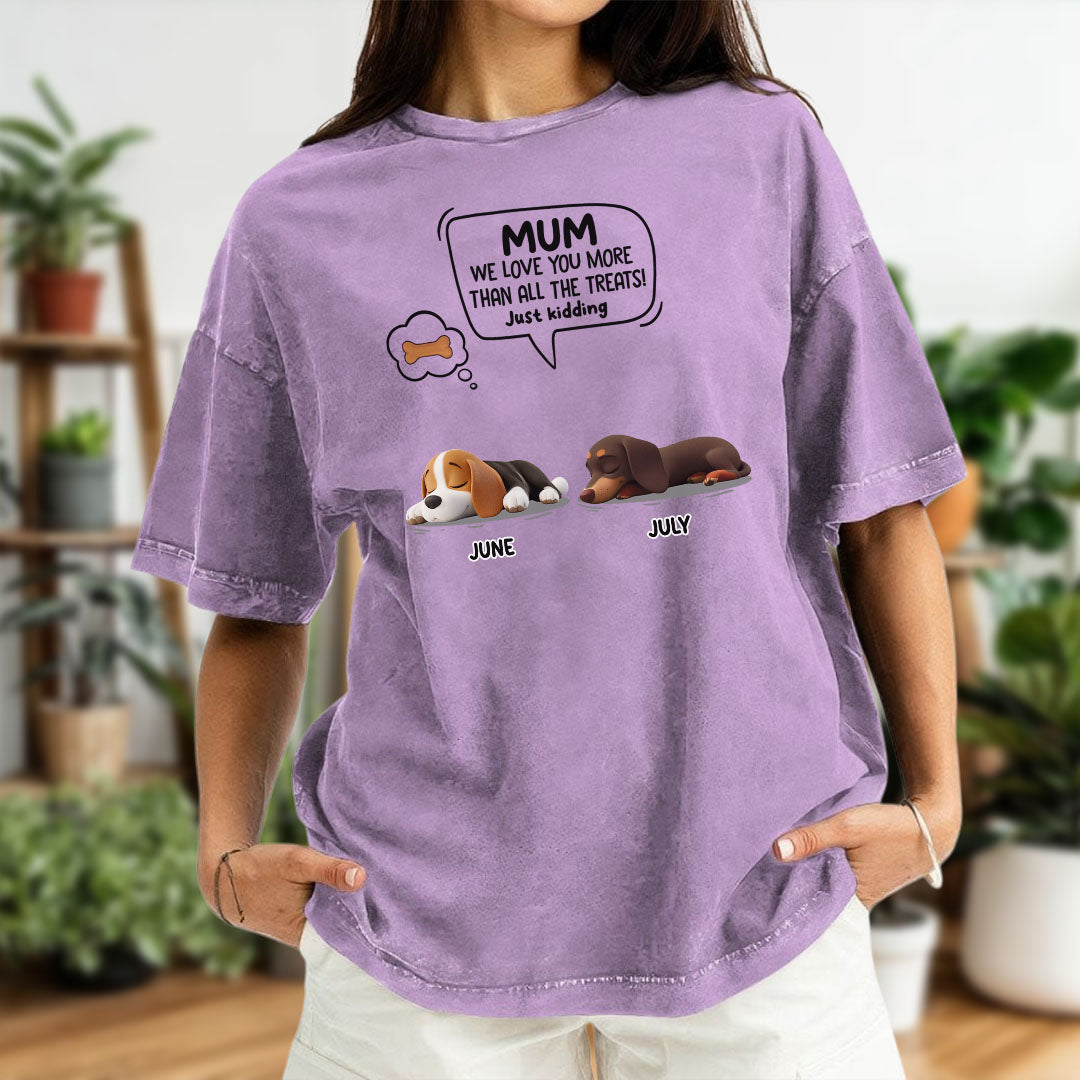 Miah1478 I Love You More Than All The Treats Just Kidding - Personalized Custom Washed T-shirt