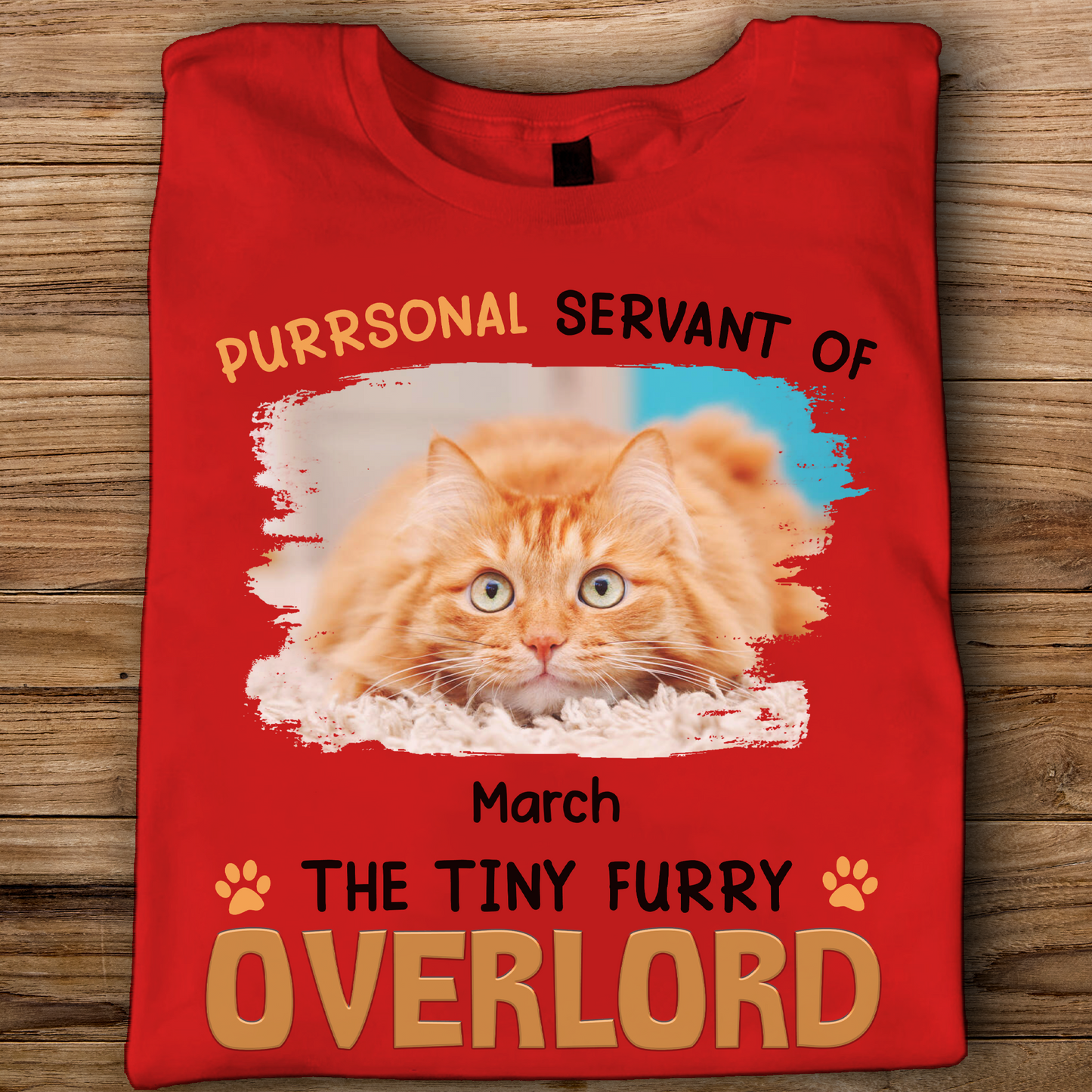ETT2792 Purrsonal Servant Of Tiny Overlord Cat-Personalized Custom T-shirt