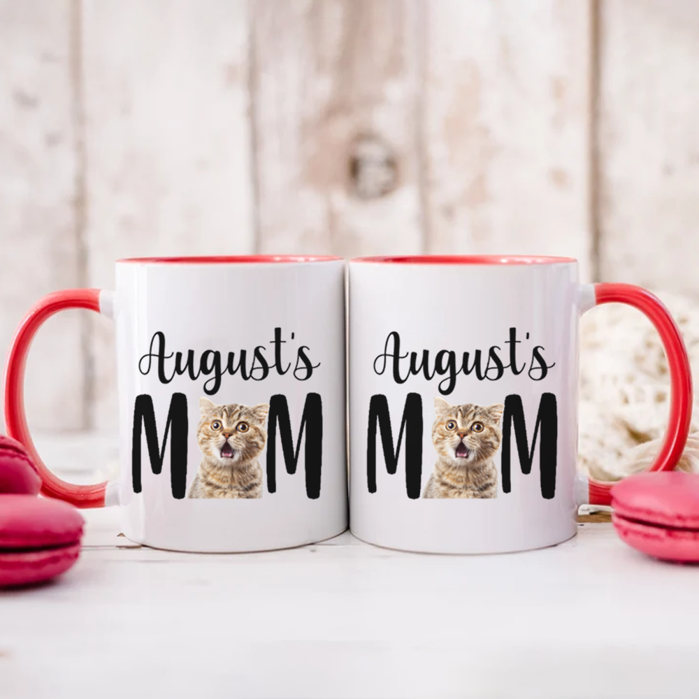 Miah1498 Custom Pet Face Dad Mom-Personalized Custom Accent Mug
