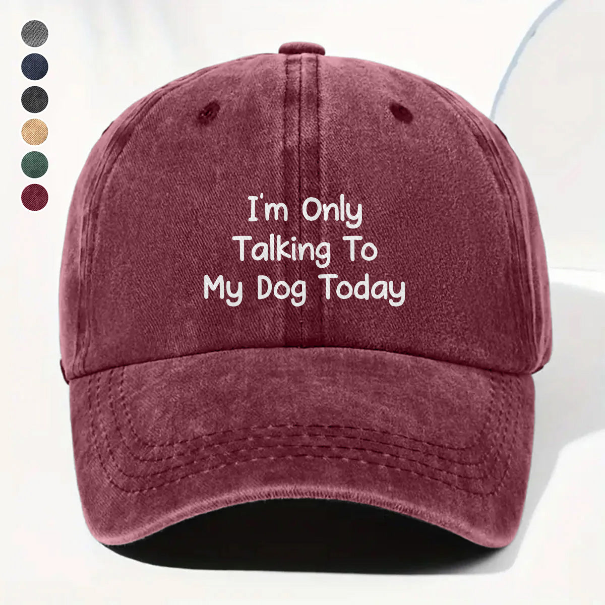 PSC06 I'm Only Talking To My Dog Today - Wash Denim Cap