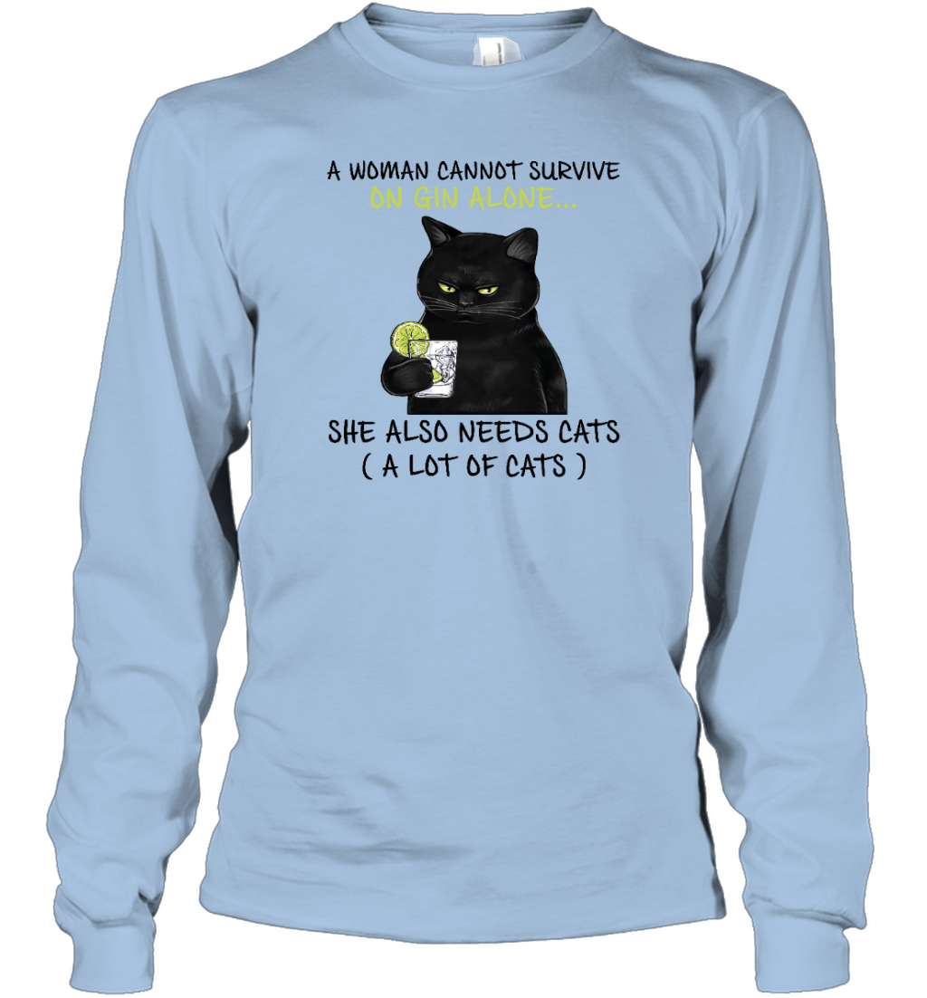 Miah1071_gin A Woman Cannot Survive On Gin Alone She Also Needs Cats