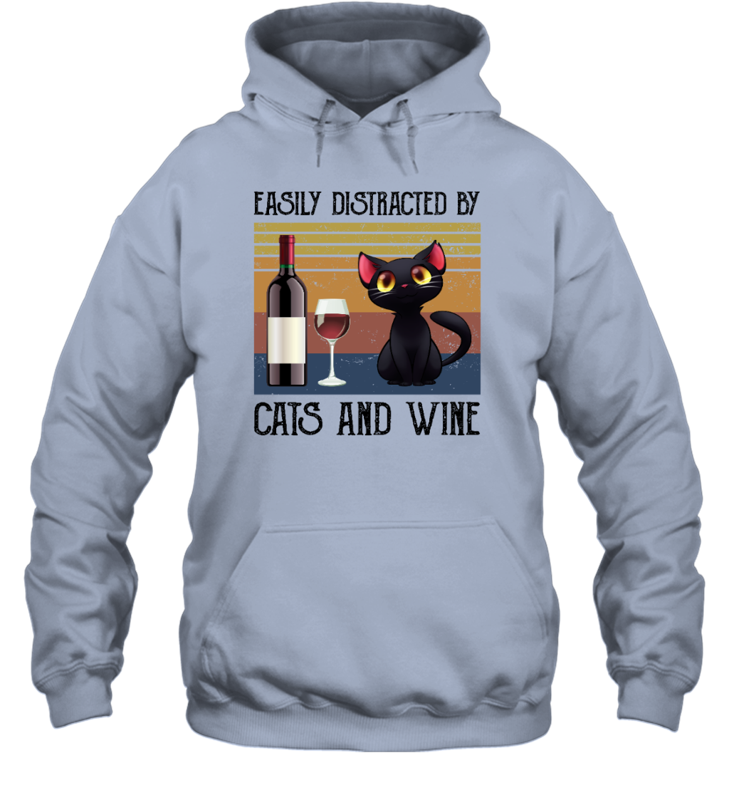 ETT262 Easily Distracted By Cats And Wine