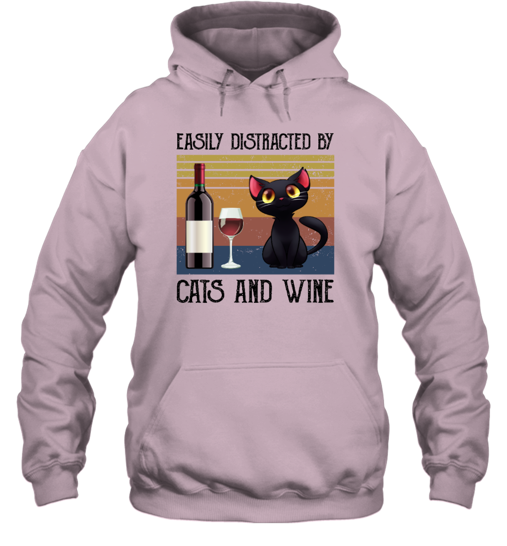ETT262 Easily Distracted By Cats And Wine