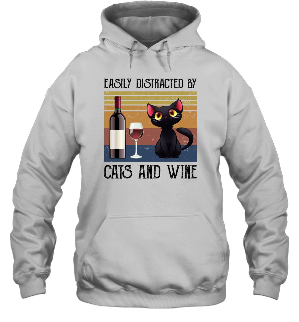 ETT262 Easily Distracted By Cats And Wine