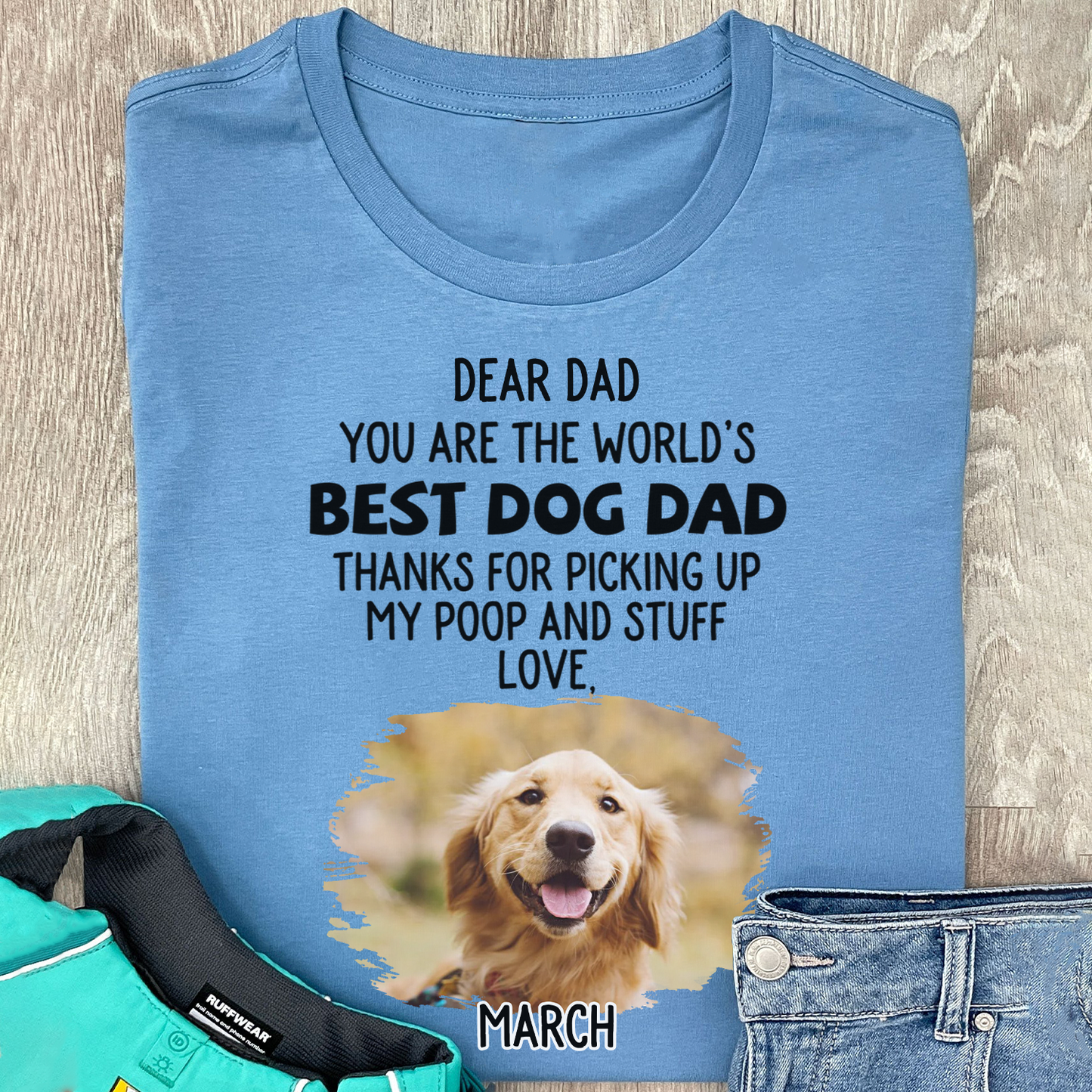 ETT2680a You Are The World's Best Dog Mum/Dad Thanks For Picking Up My Poop And Stuff Love-Personalized Custom T-shirt