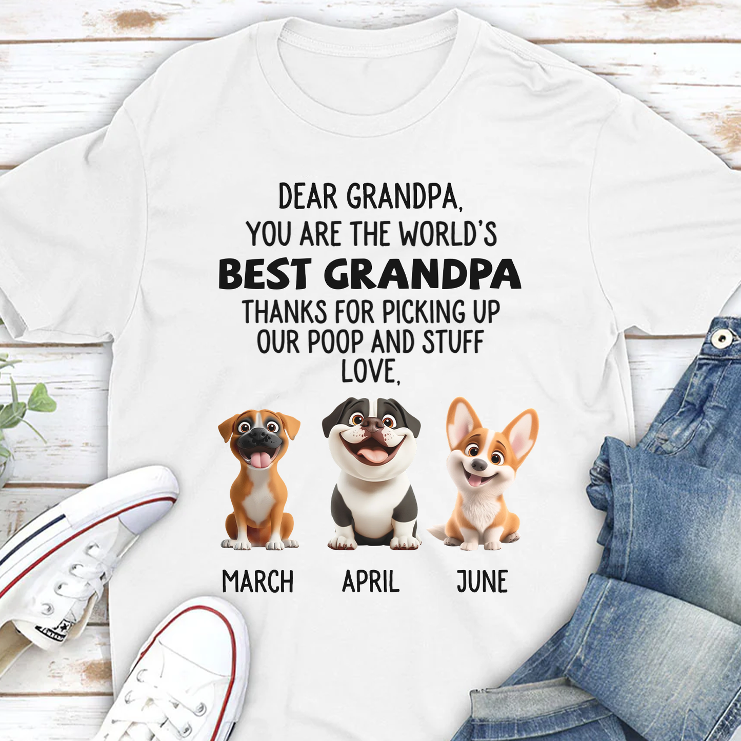 ETT2680a You Are The World's Best Dog Mum/Dad Thanks For Picking Up My Poop And Stuff Love-Personalized Custom T-shirt