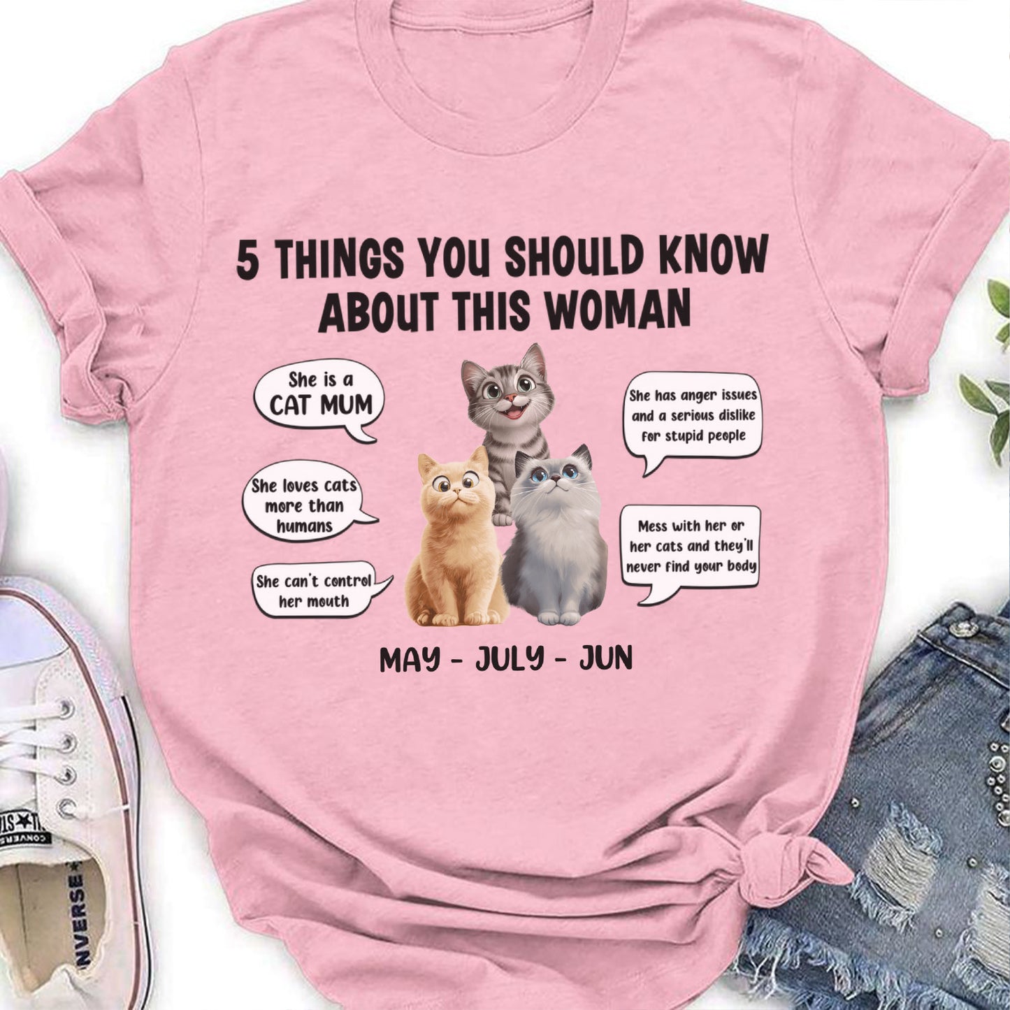 PST53 5 Things You Should Know About This Woman Cat Lover-Personalized Custom