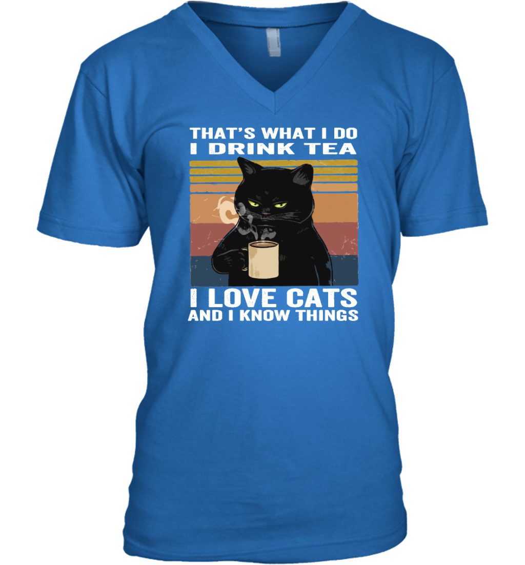 ETT285a I Drink Tea I Love Cats And I Know Things