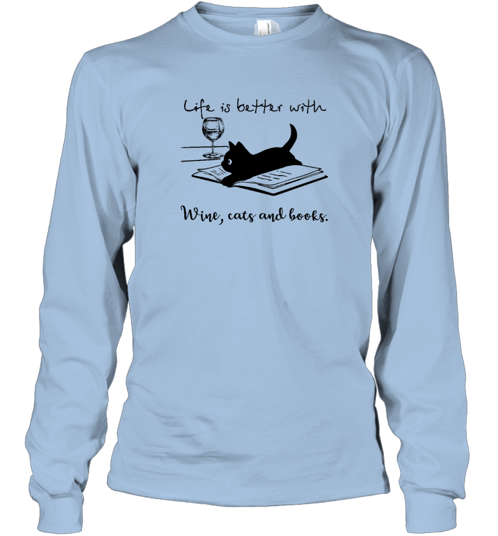 Miah869_wine Life Is Better With Wine, Cats And Books