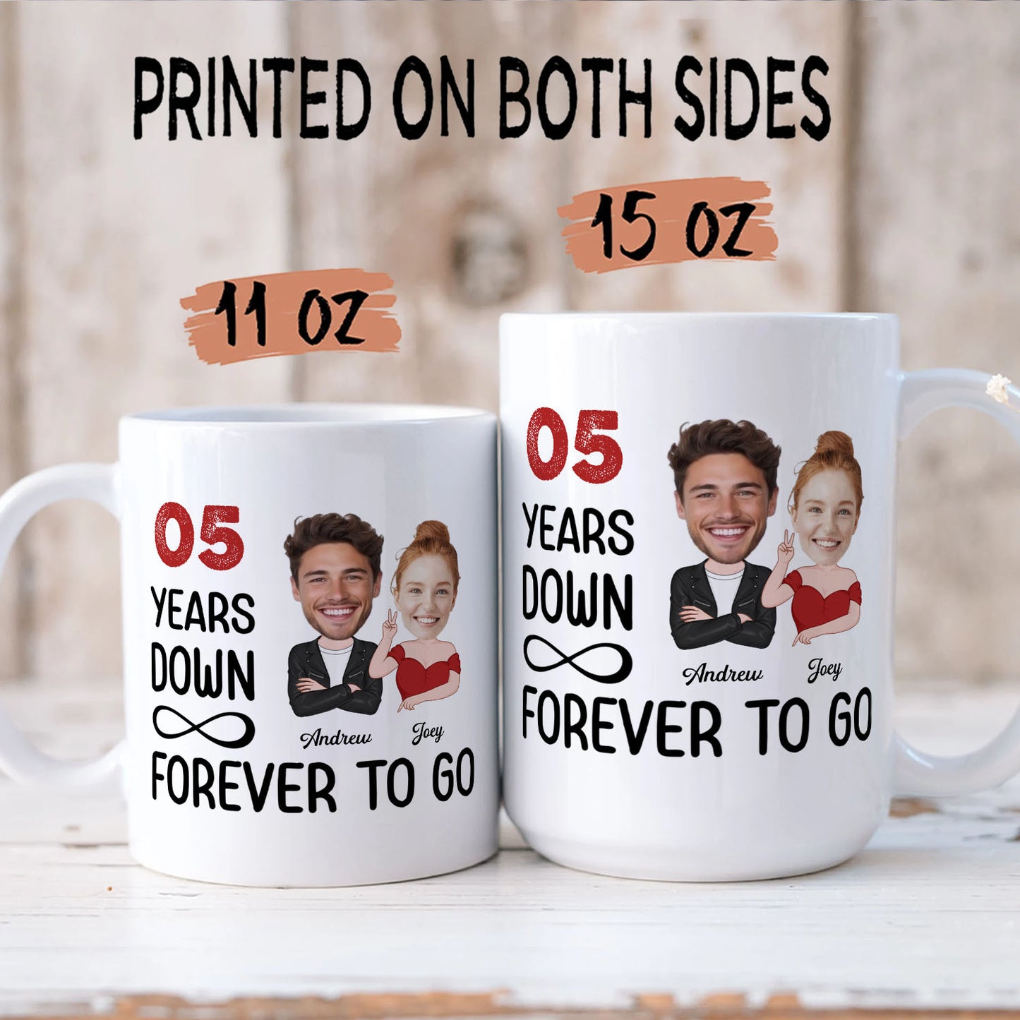 PST125 1 Year Down Forever To Go - White Mug Accent Mug