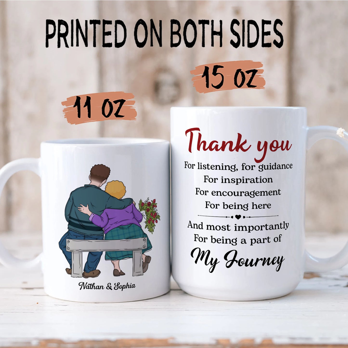 PST99 Thank You For Being A Part Of My Journey - White Mug Accent Mug