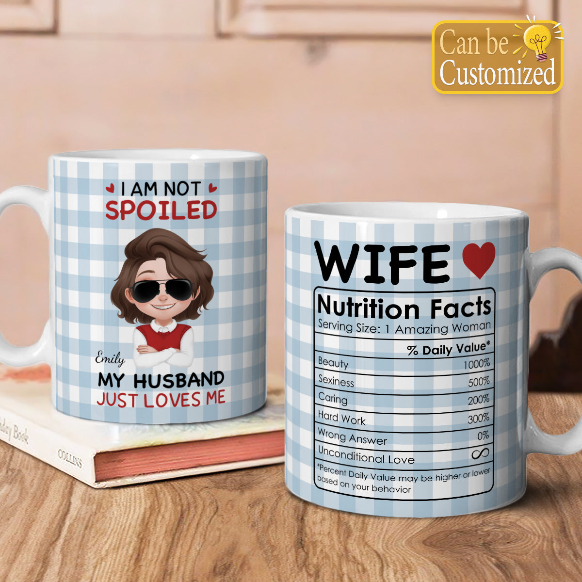 PST234 I'm Not Spoiled My Husband Just Loves Me - Personalized White Mug Accent Mug