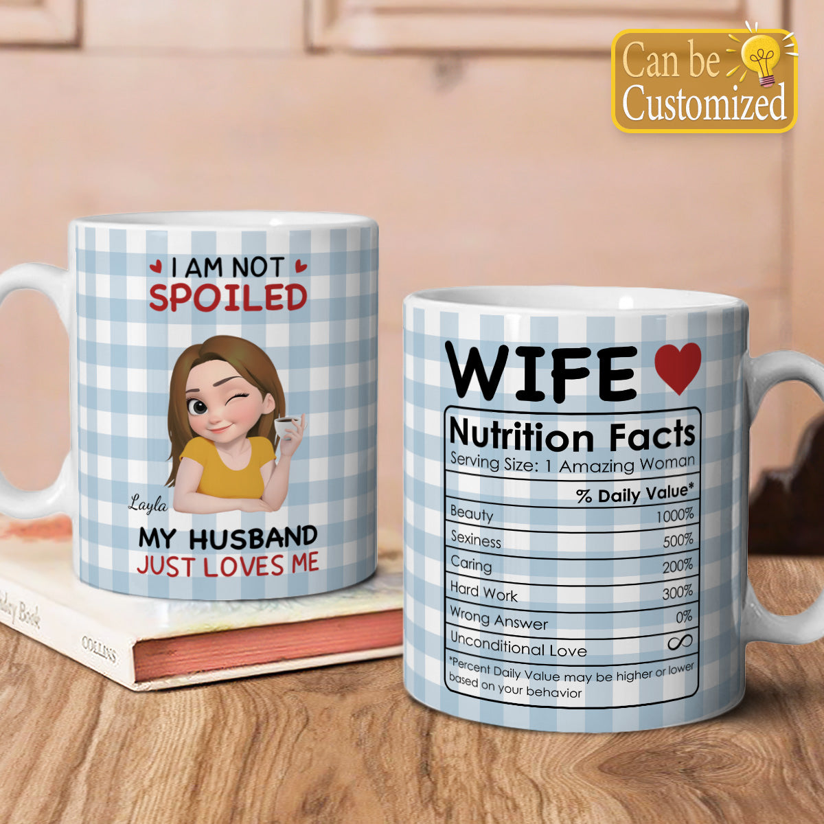 PST235 I'm Not Spoiled My Husband Just Loves Me - Personalized White Mug Accent Mug