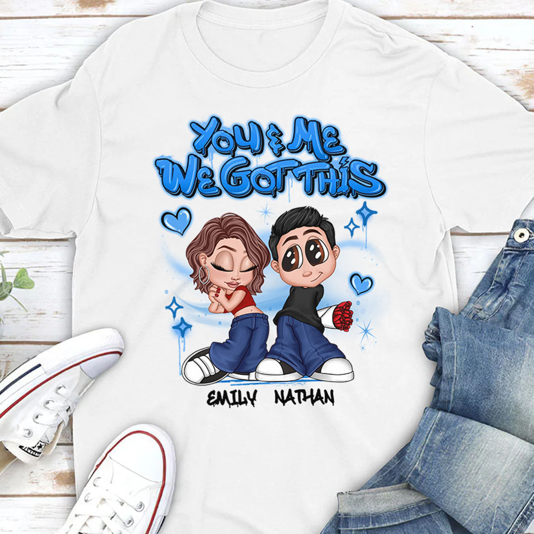 PST182 Y2K Couple Graffiti Style - Personalized Custom T-shirt Hoodie