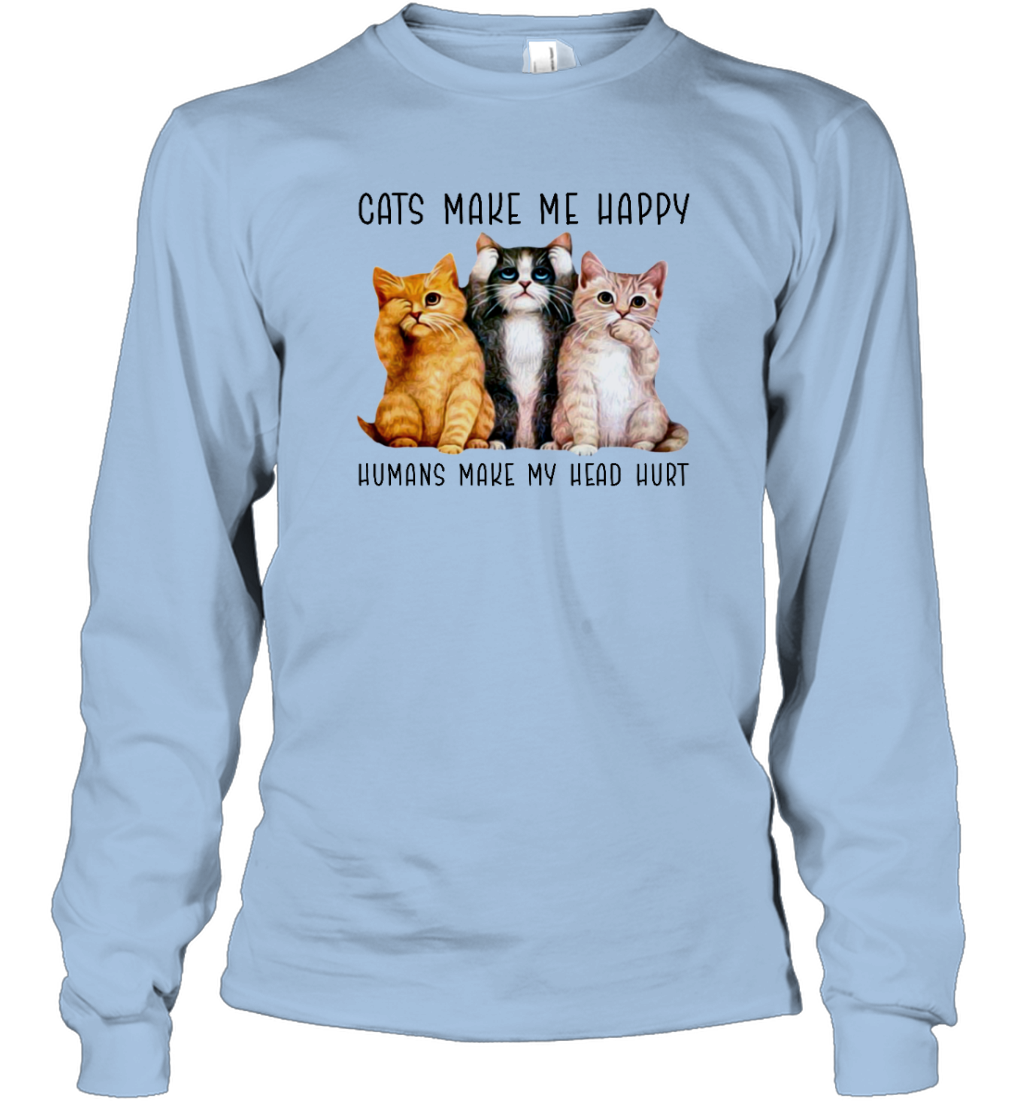 ETT420 Cats Make Me Happy Humans Make My Head Hurt