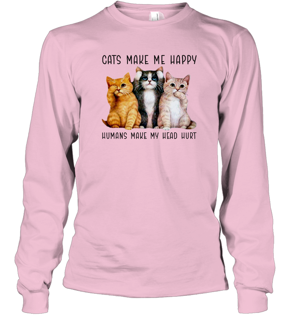 ETT420 Cats Make Me Happy Humans Make My Head Hurt