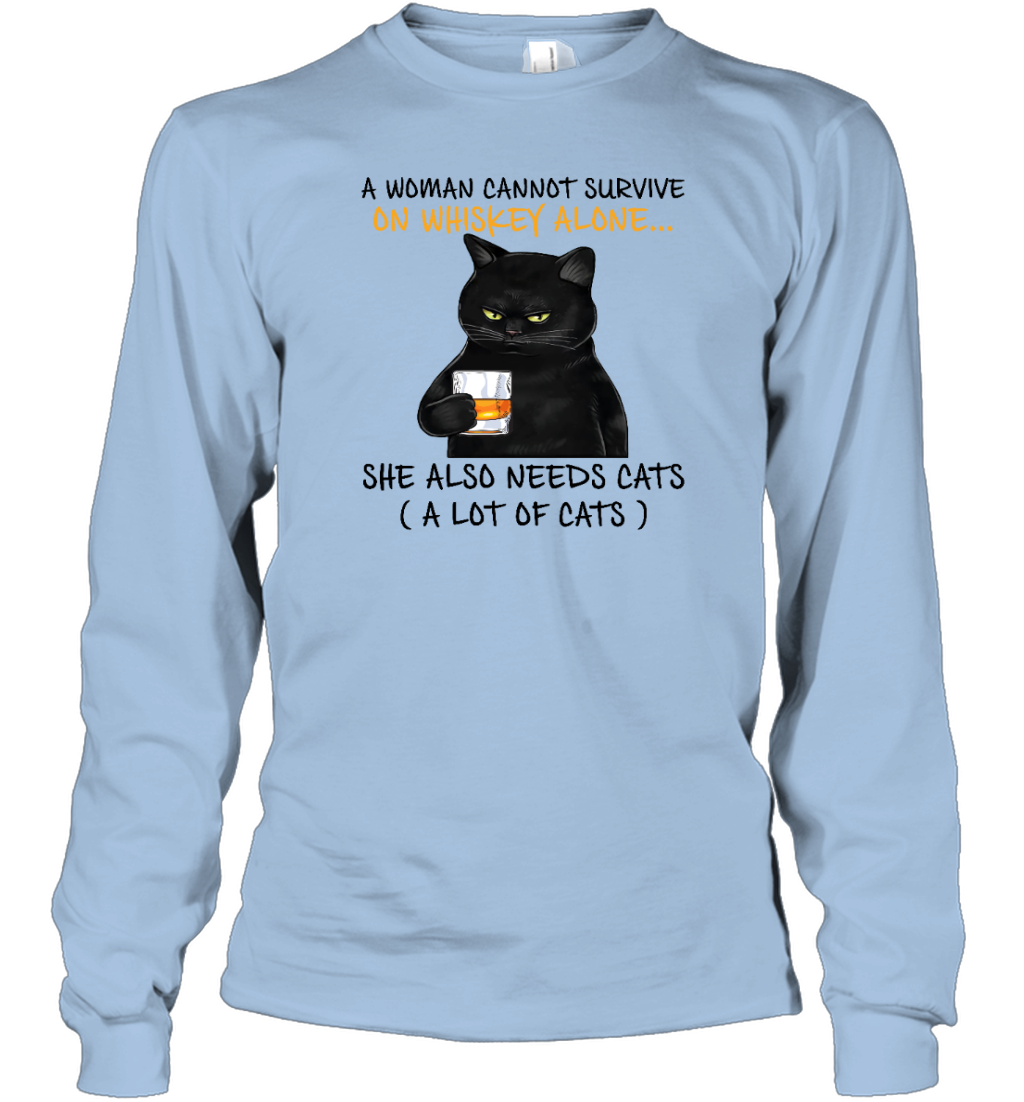 Miah1071_whiskey A Woman Cannot Survive On Whiskey Alone She Also Needs Cats