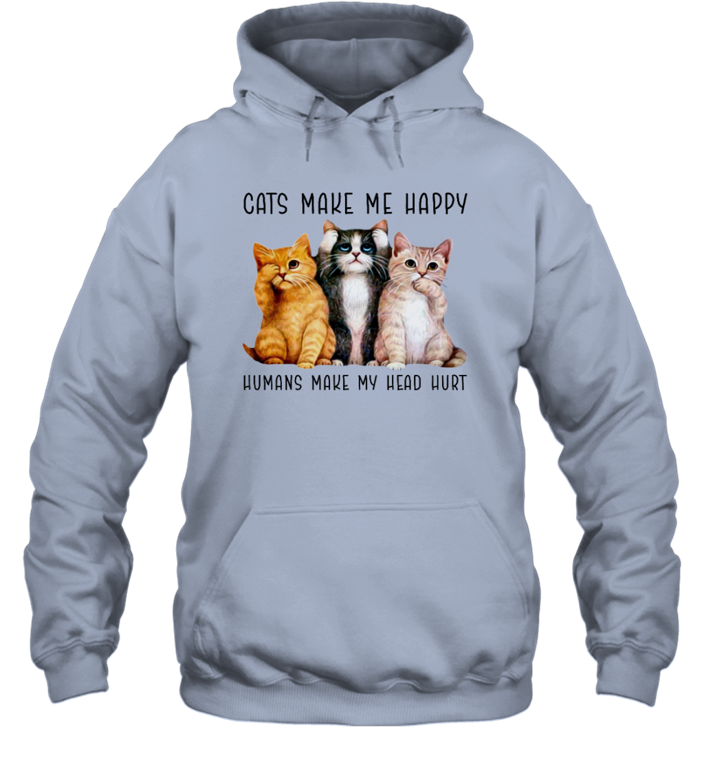 ETT420 Cats Make Me Happy Humans Make My Head Hurt