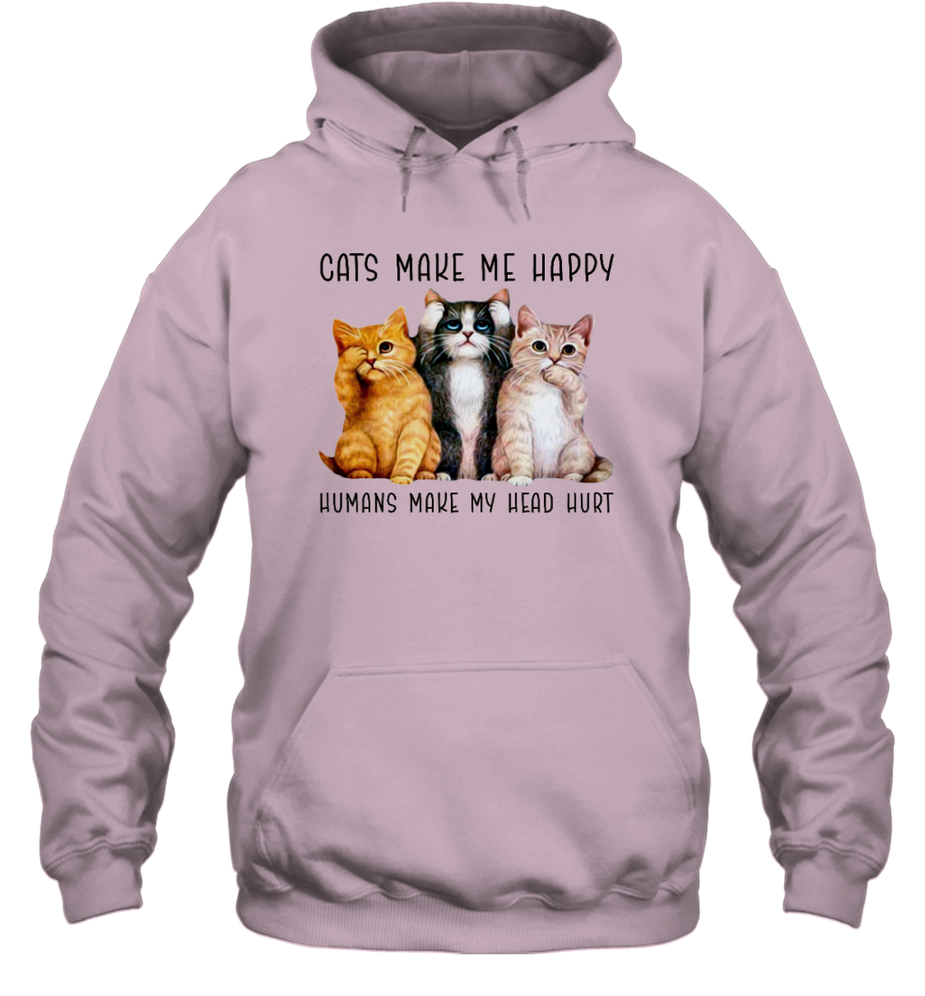 ETT420 Cats Make Me Happy Humans Make My Head Hurt