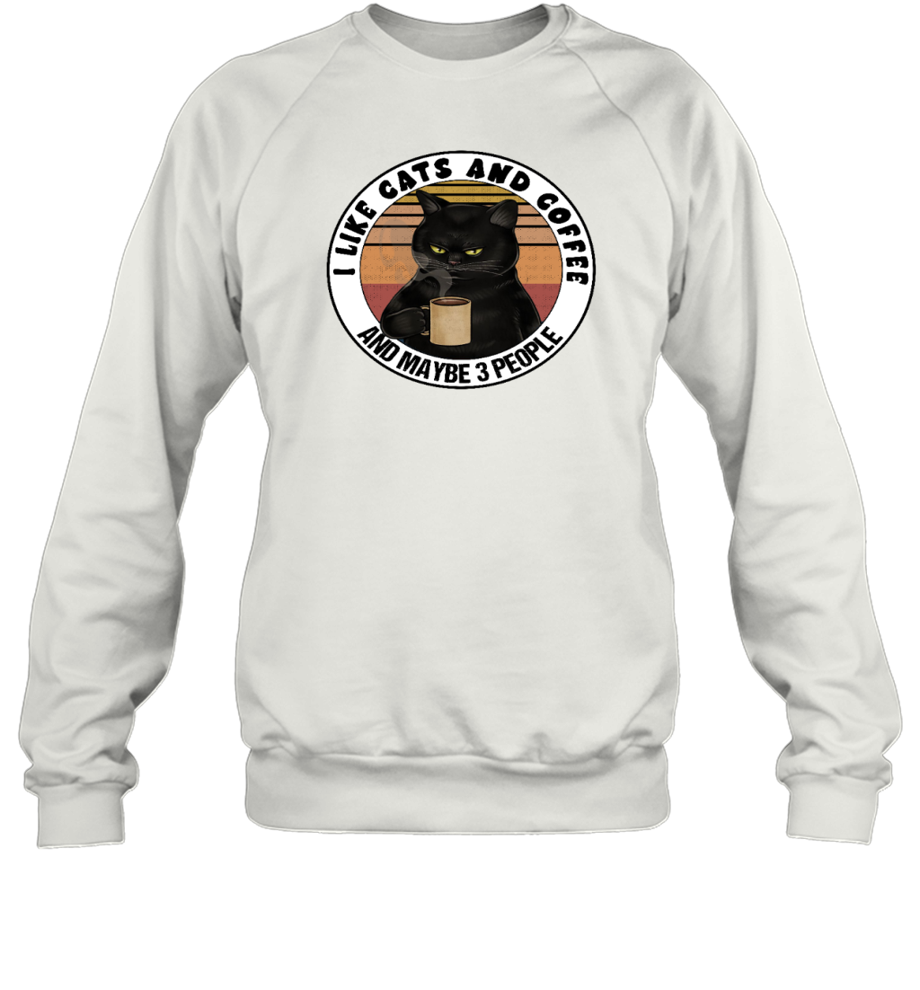ETT915 I Love Cats And Coffee And Maybe 3 People