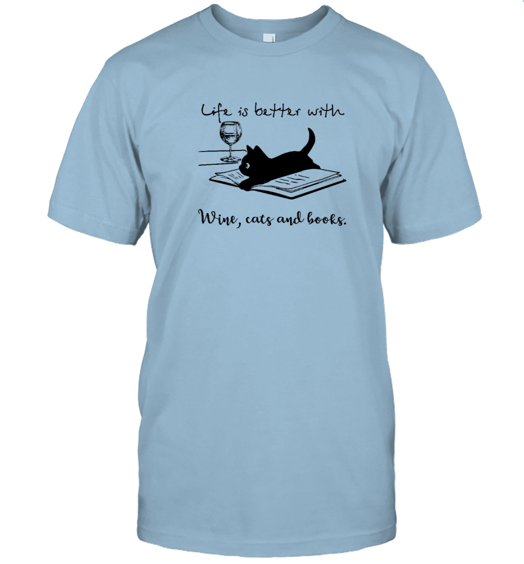 Miah869_wine Life Is Better With Wine, Cats And Books