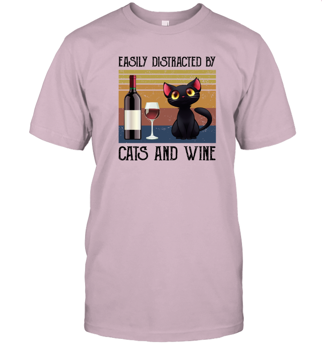 ETT262 Easily Distracted By Cats And Wine